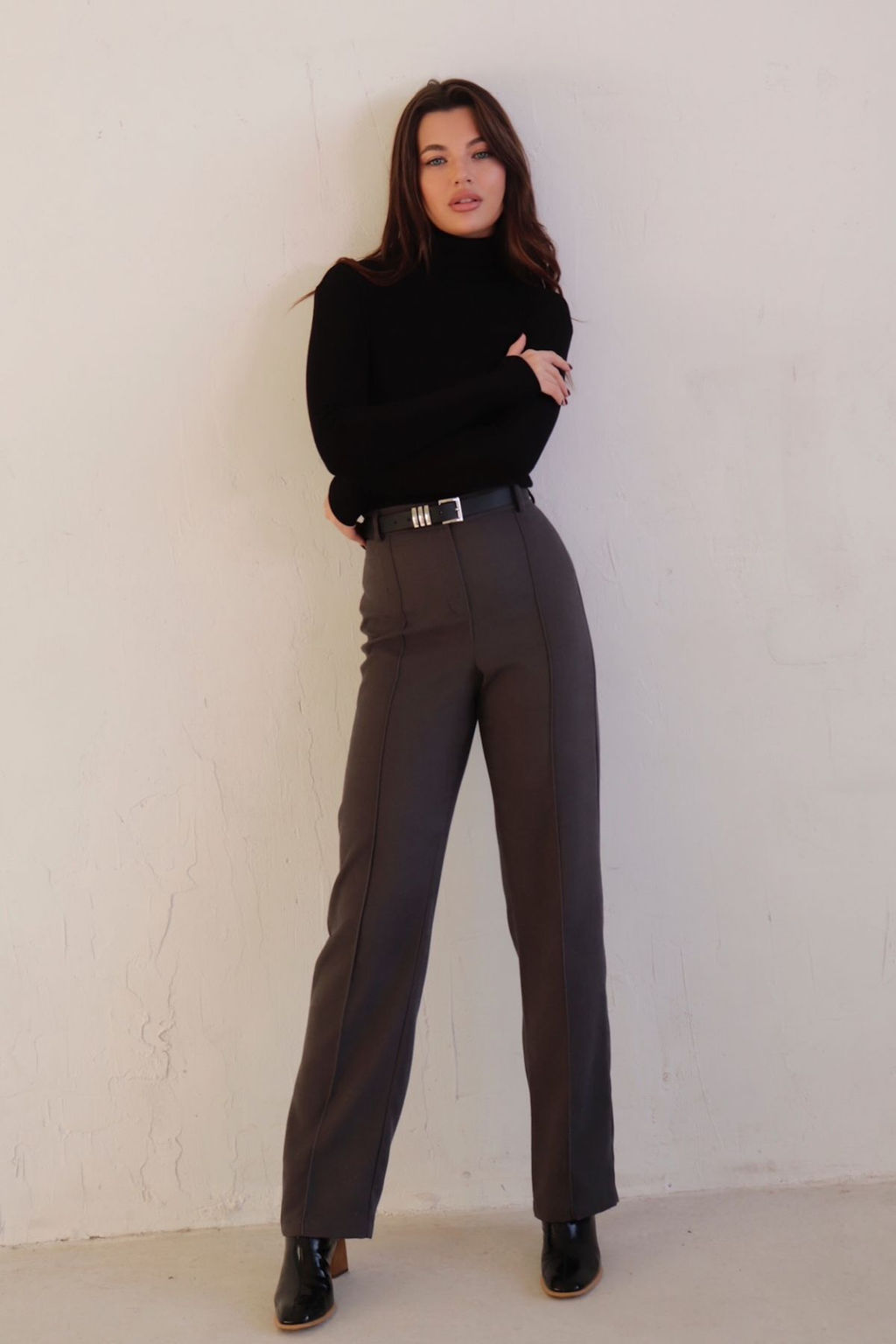 10972 Брюки со стрелками чёрные - Martichelli фото 3