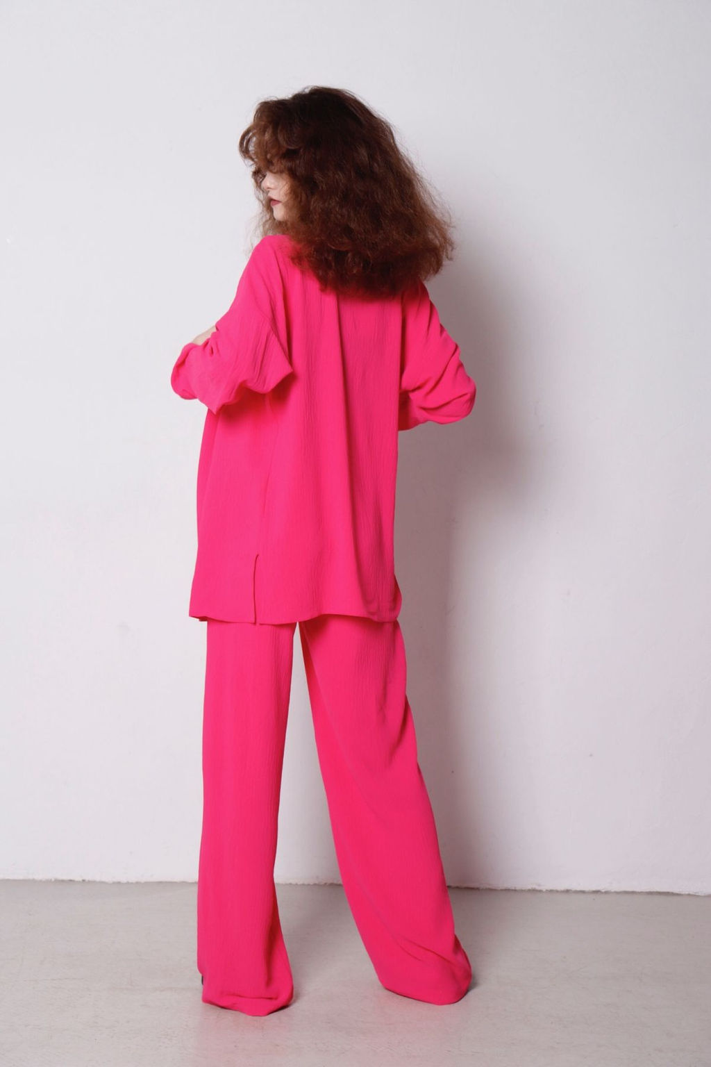 9183 Костюм из кимоно и брюк-палаццо ярко-розовый - Martichelli фото 14