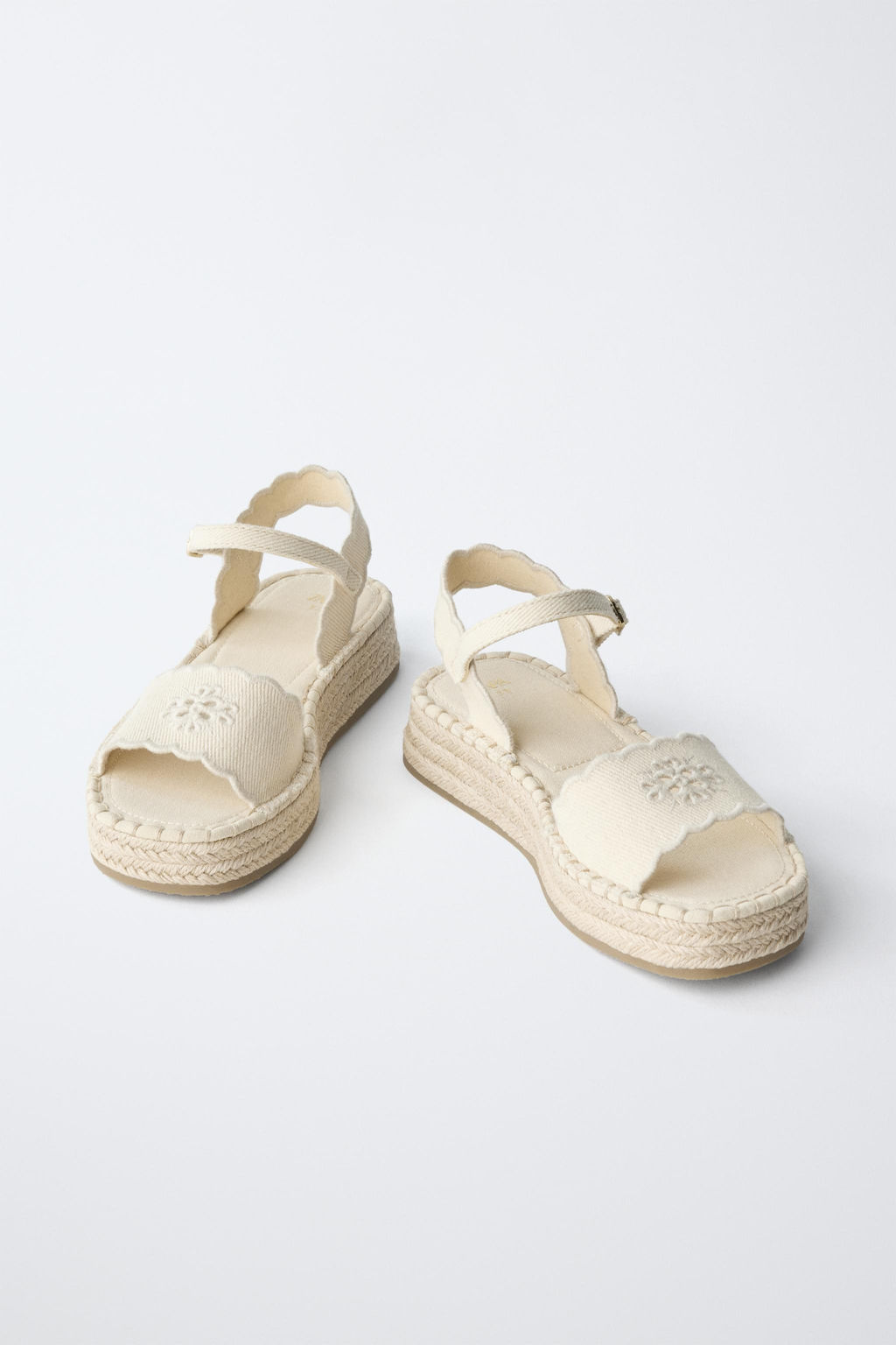 SANDALIA EFECTO YUTE / Blanco Crudo - Zara фото 3