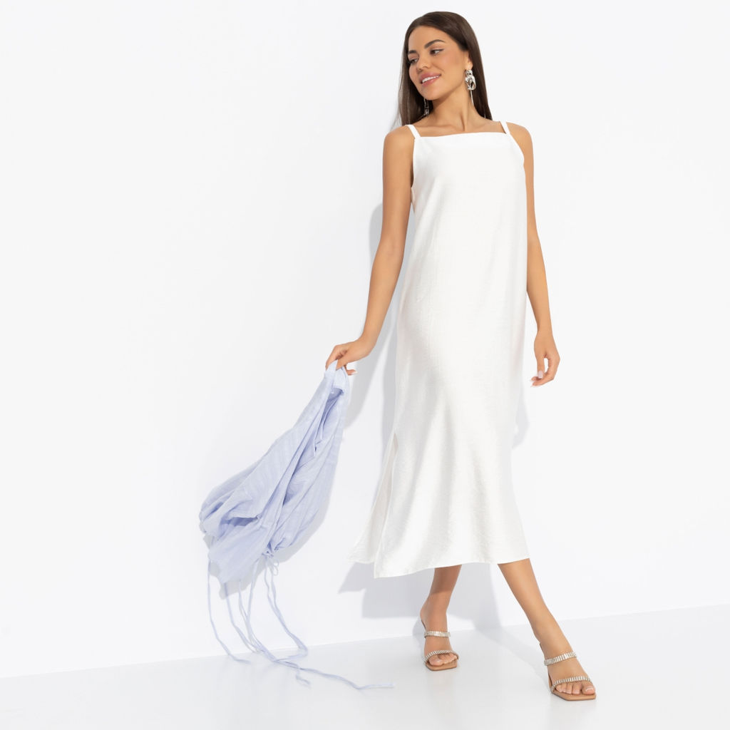 Костюм с юбкой из хлопка Цвет нежности (sky) - Charutti фото 6