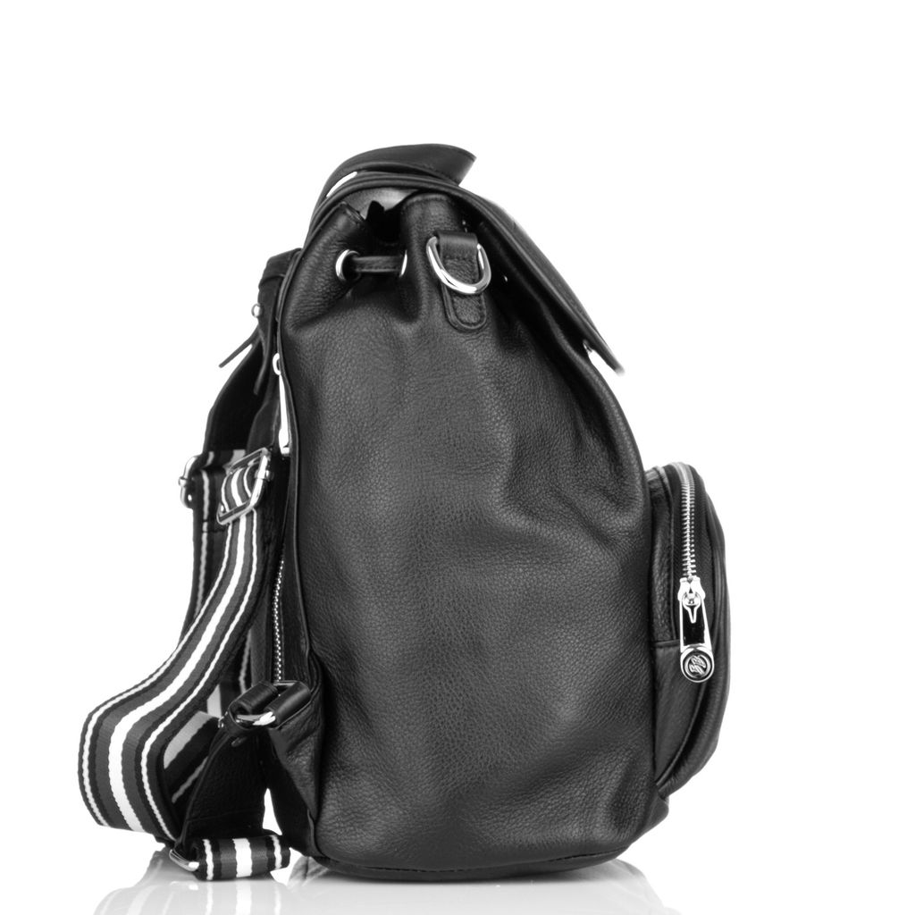 18034 black, женский кожаный рюкзак Barcelo Biagi