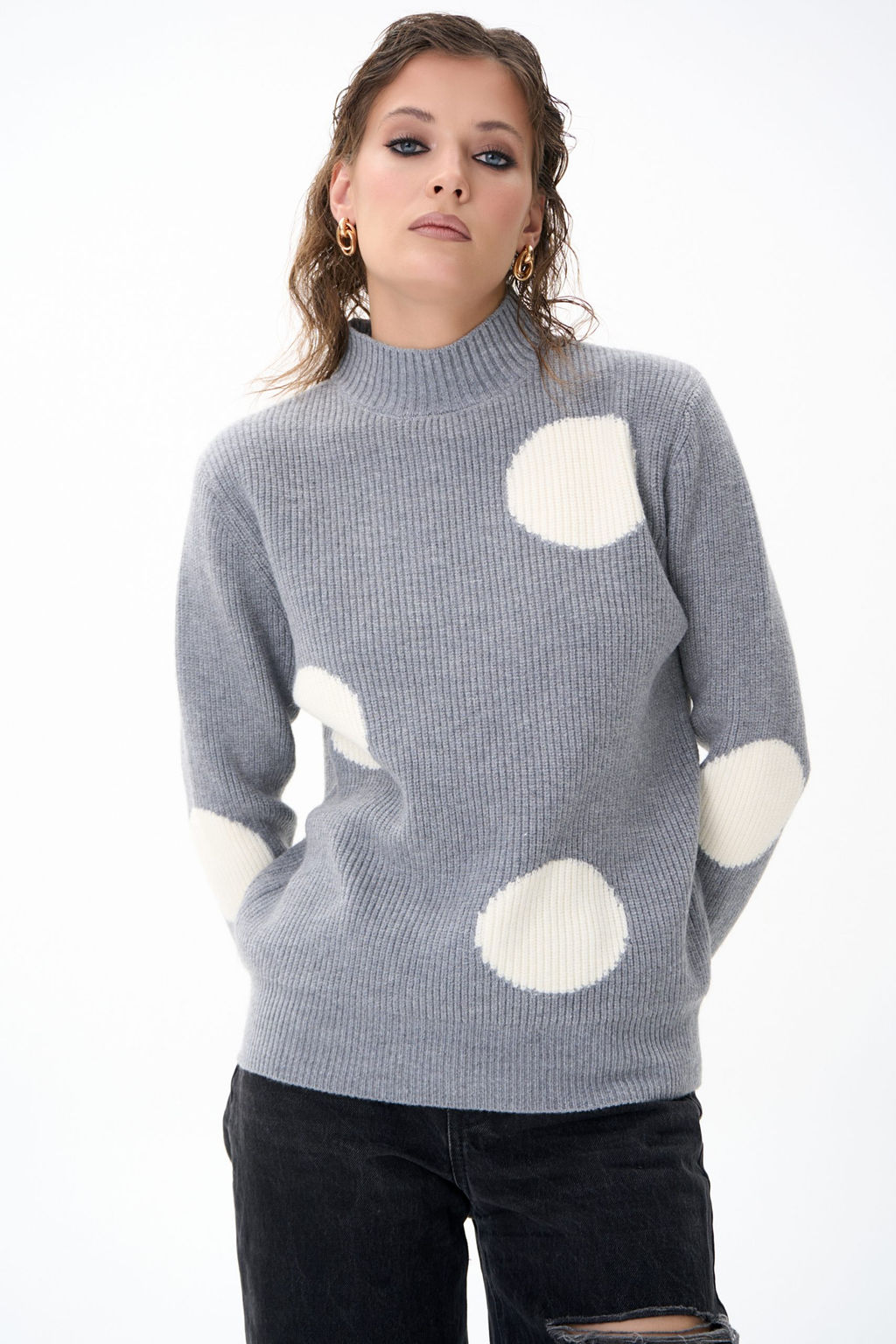 Свитер Зои (серый) - Эльза фото 6