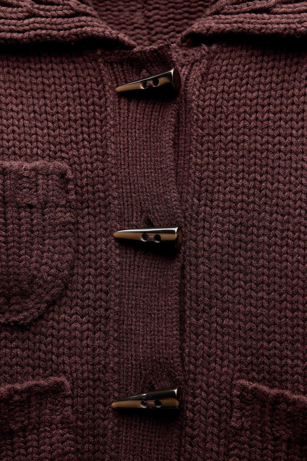 CHUNKY-KNIT CARDIGAN - Zara фото 7
