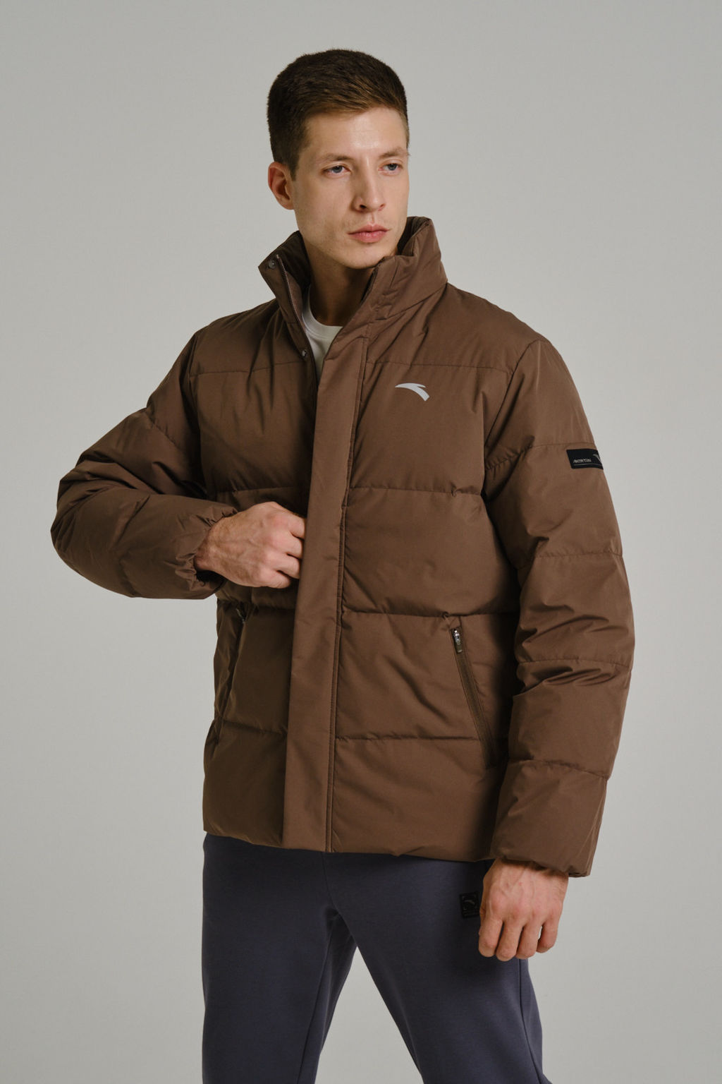 Пуховик короткий Коричневый - Anta фото 4
