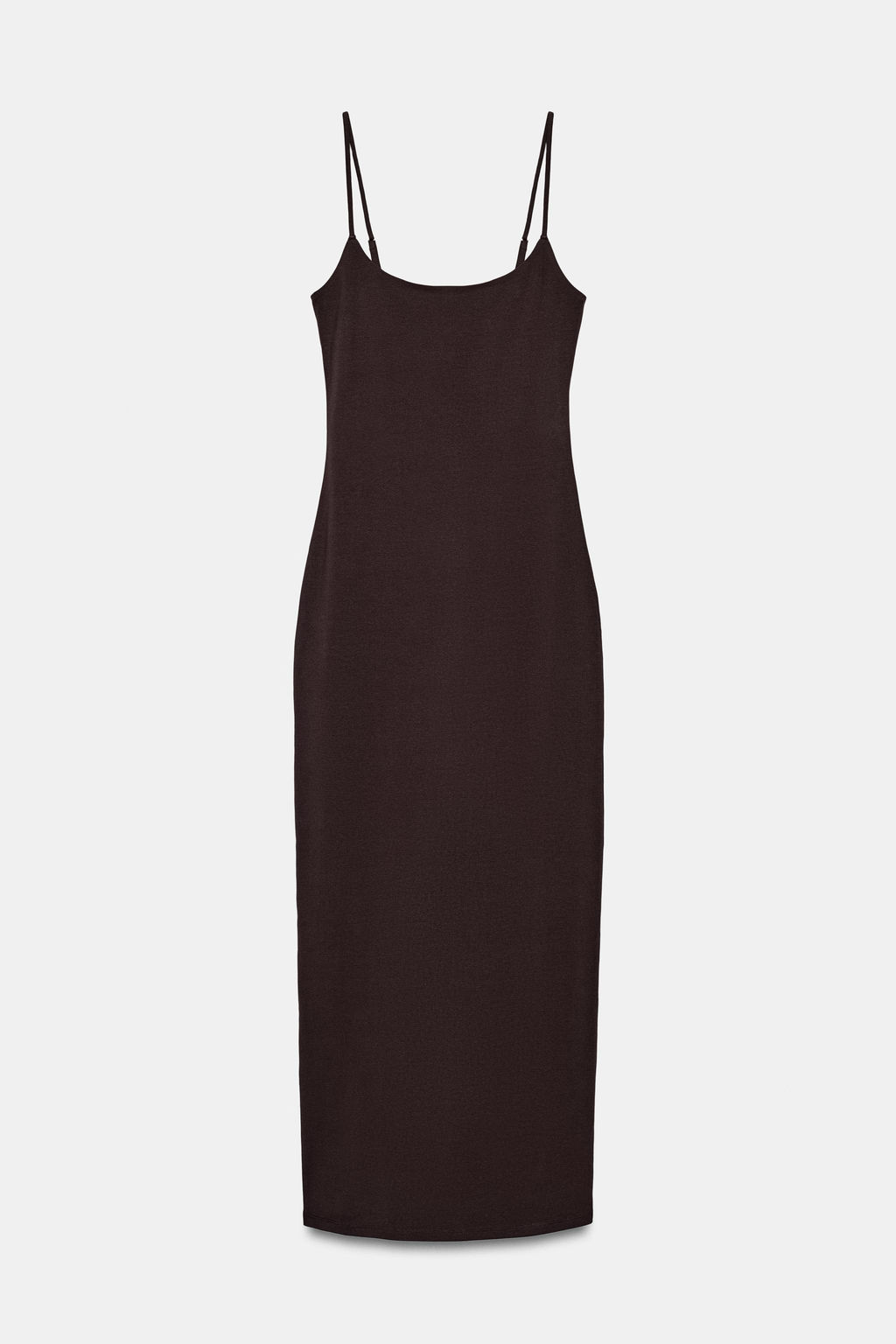 VESTIDO MIDI TIRANTES / Marr?n - Zara фото 6