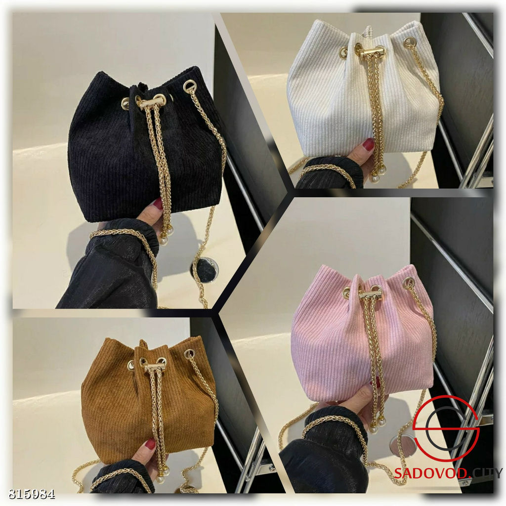 Вельветовая сумка-ведро на плечо - Bruno фото 10