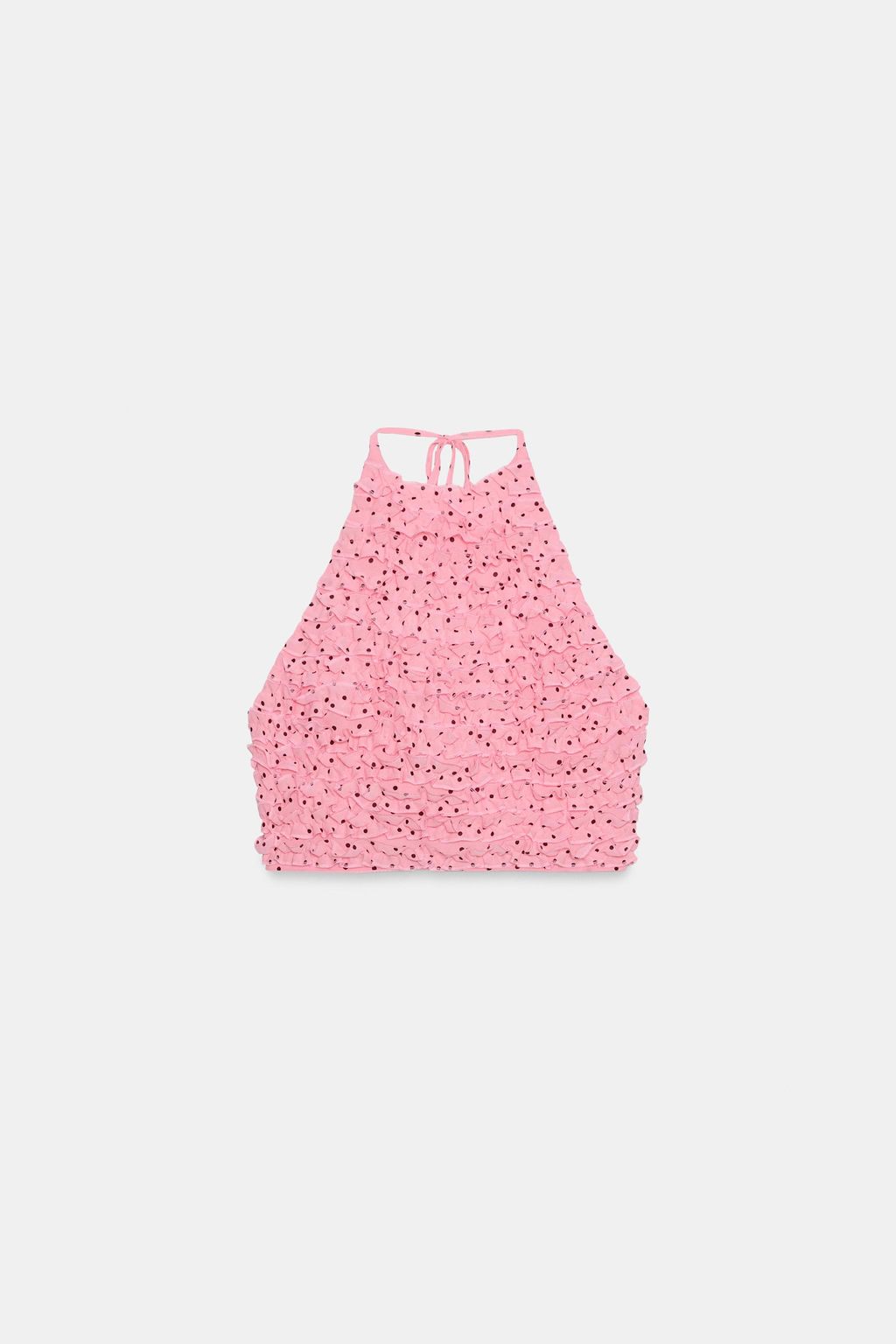 TOP HALTER VOLANTES LUNARES / Chicle - Zara фото 6