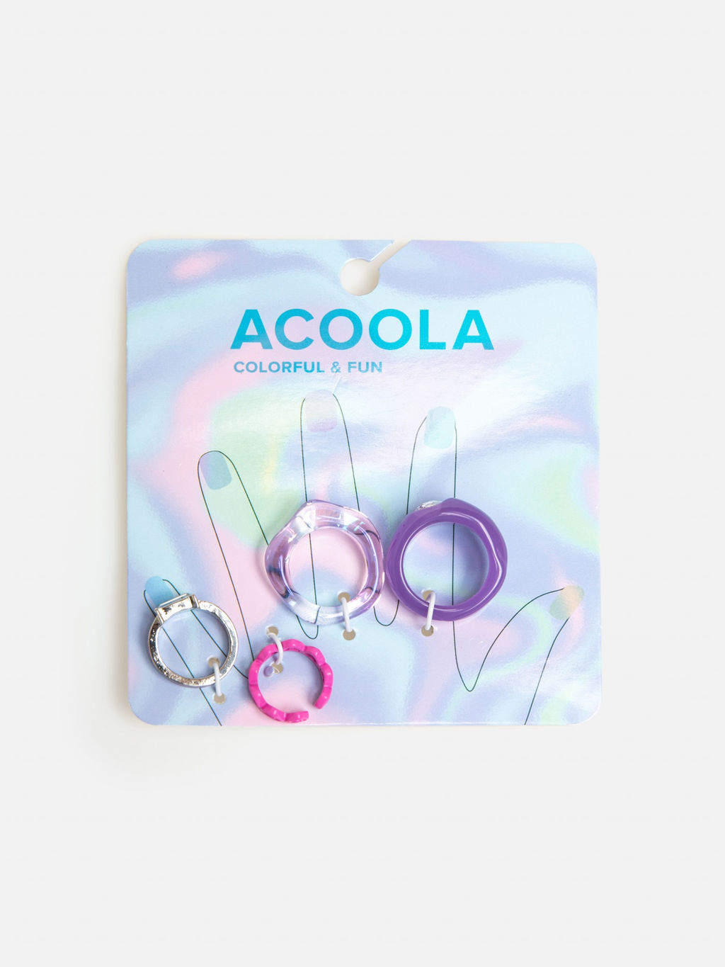 ACOOLA / Набор из 4 колец дет. Scully цветной  фото 2