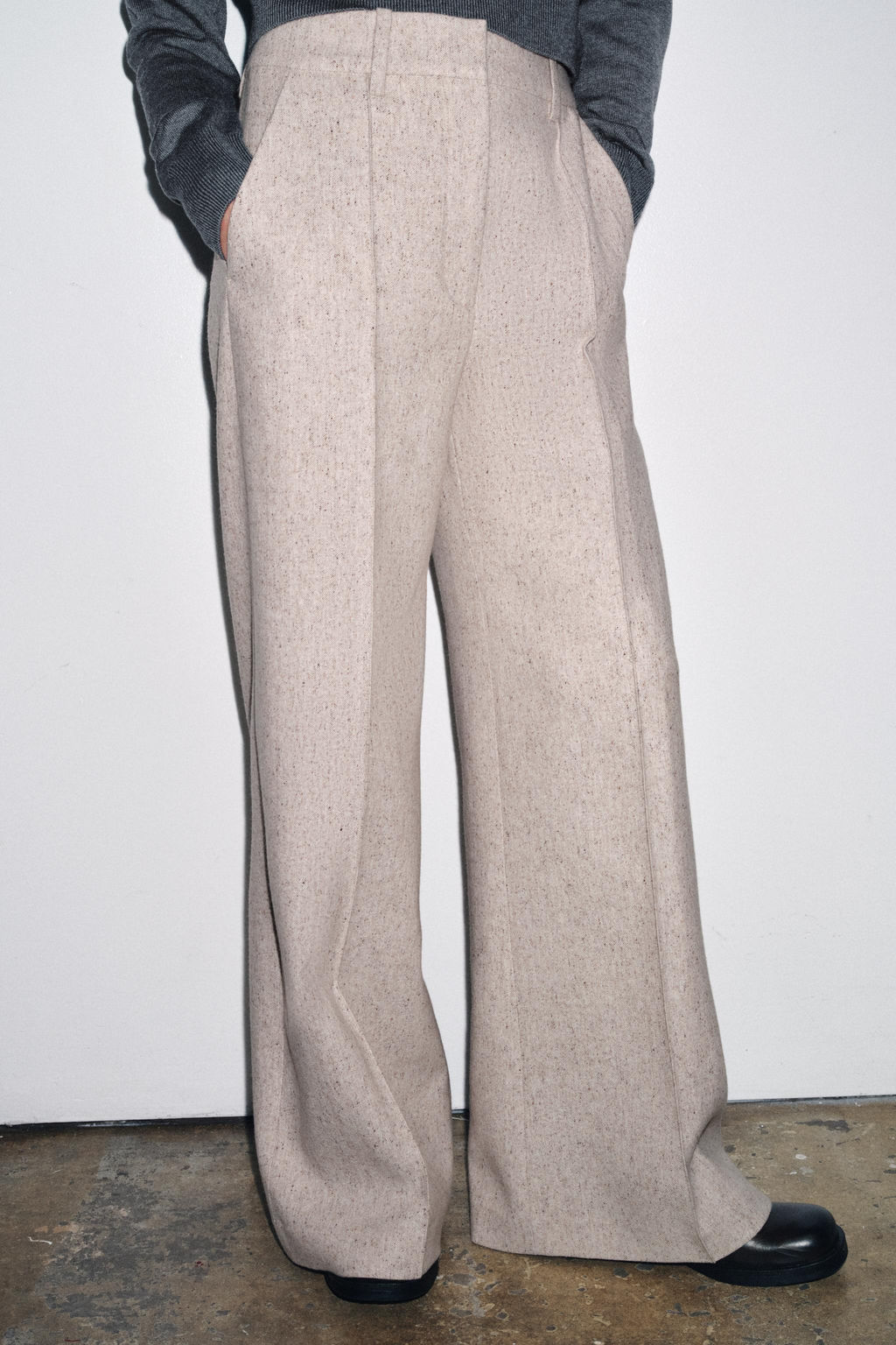 STRUCTURED WIDE LEG TROUSERS ZW COLLECTION