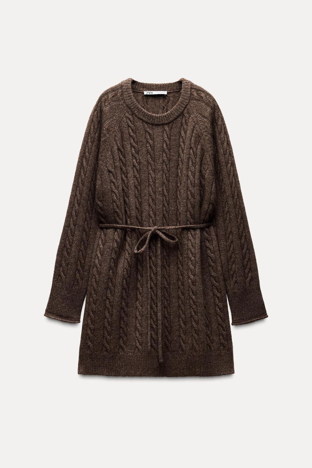CABLE KNIT WOOL JUMPER - Zara фото 4