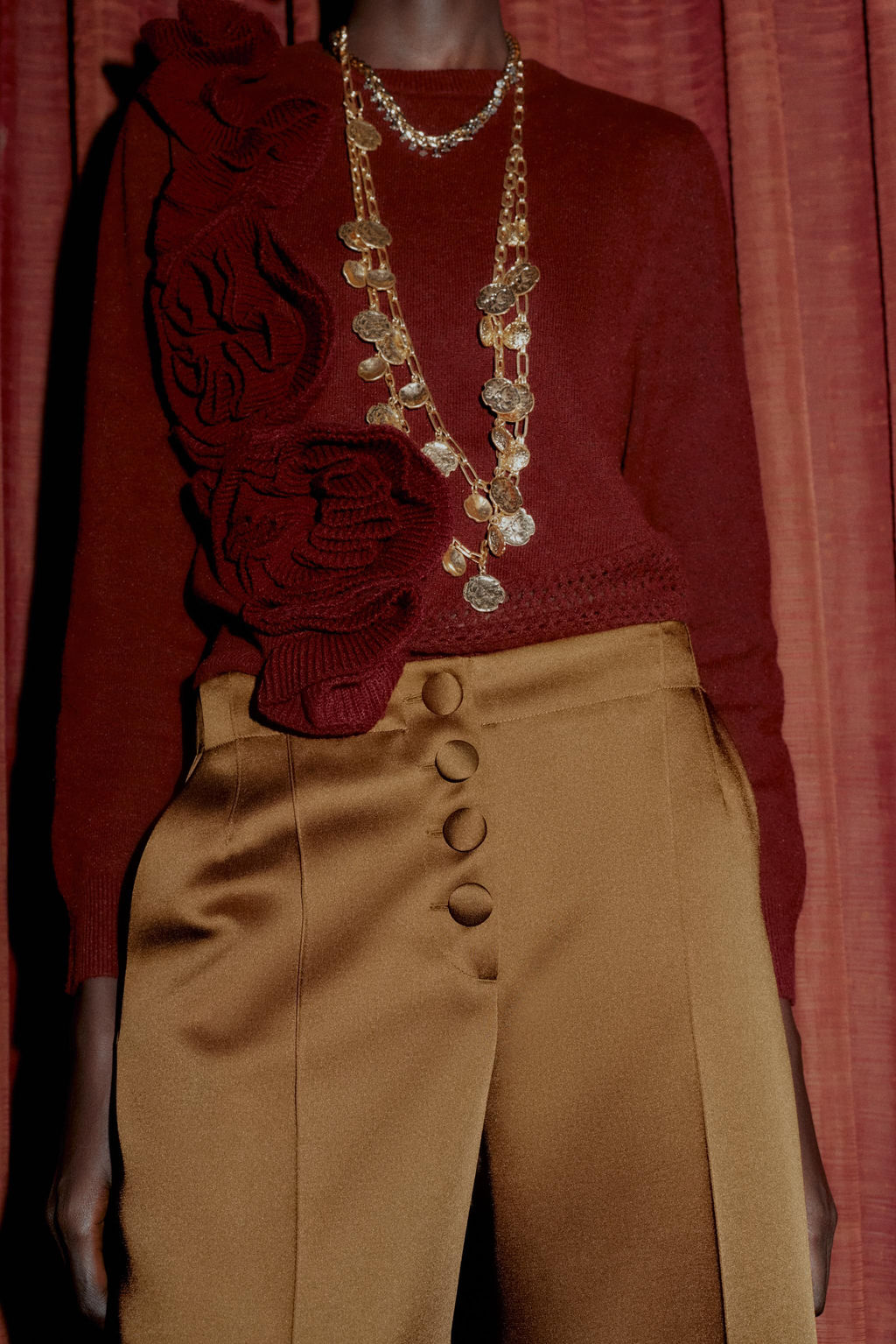 SATIN WIDE-LEG TROUSERS - Zara фото 3