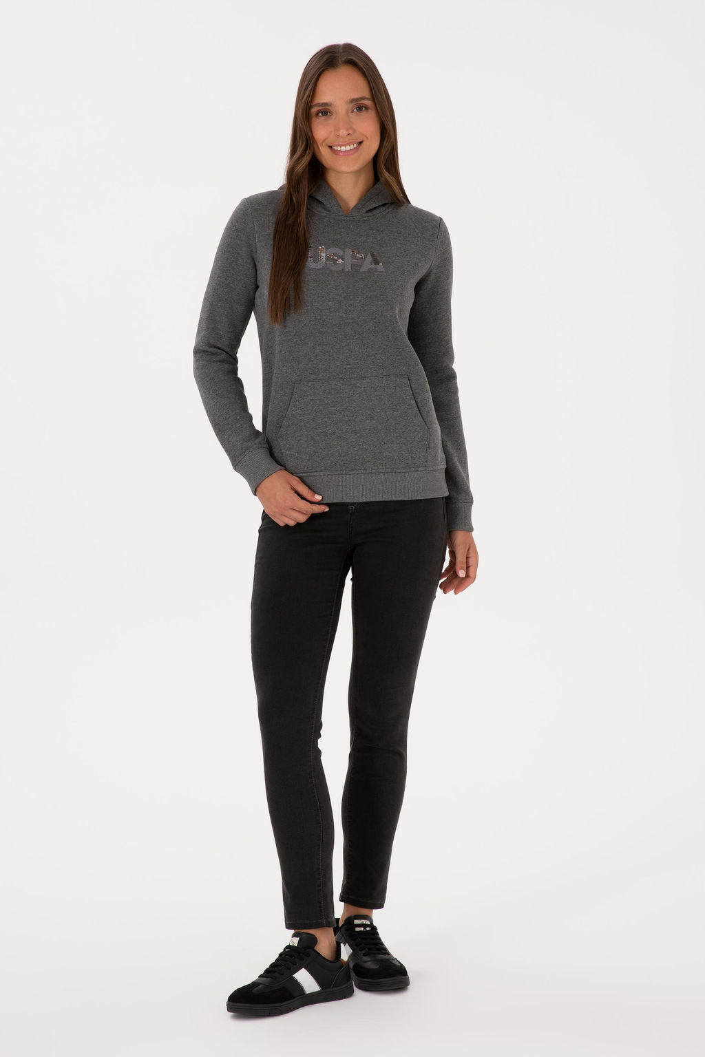 Kad_n Antrasit Melanj Basic Sweatshirt Sepette S_rpriz _ndirim - U.s. polo assn фото 4