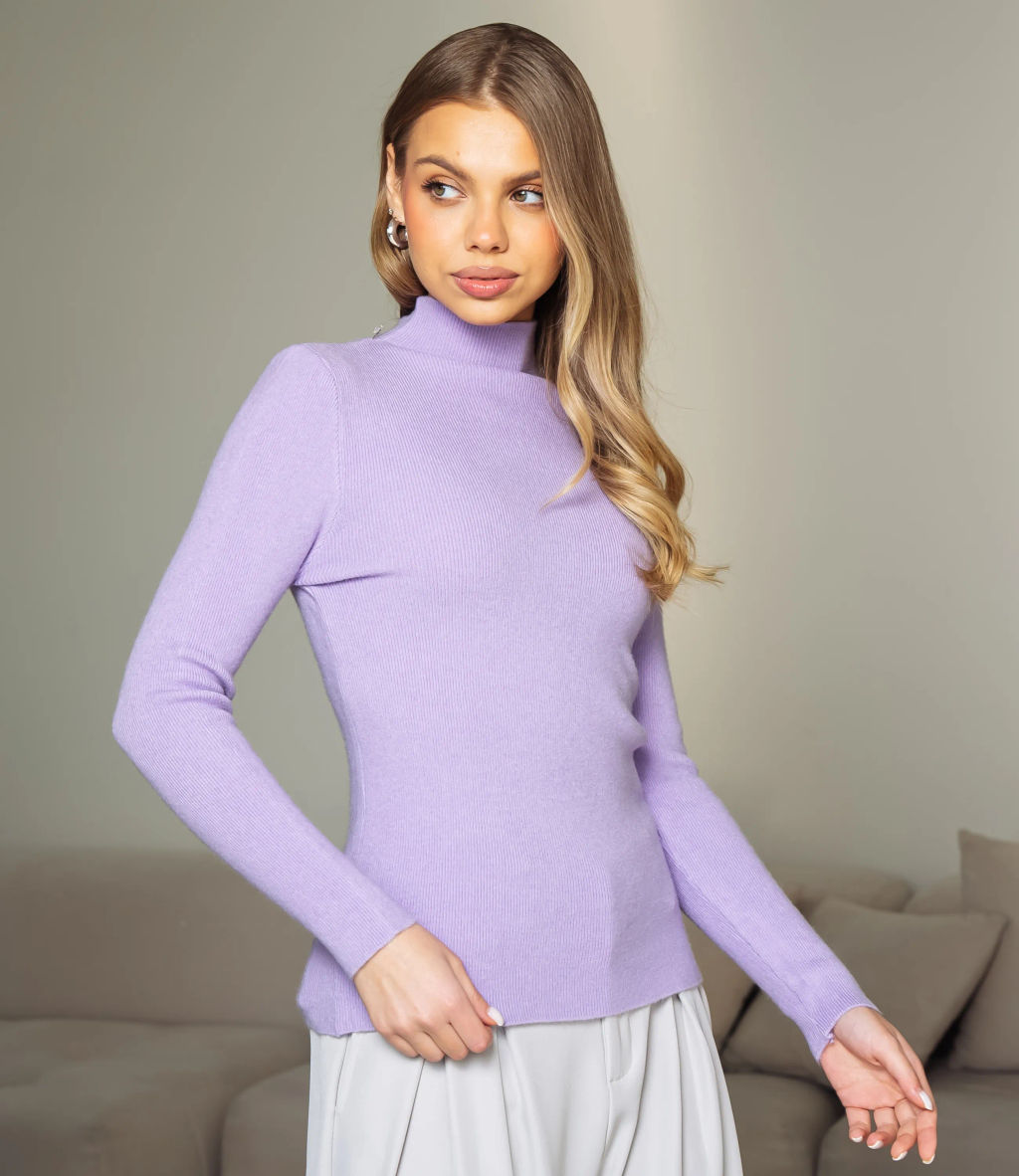 Водолазка #КТ801 (16), лавандовый