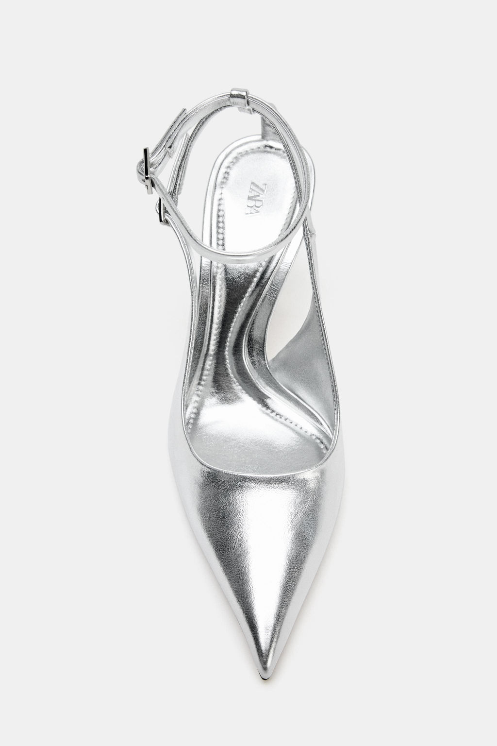 ZAPATO DESTALONADO EFECTO METALIZADO / Plata - Zara фото 5