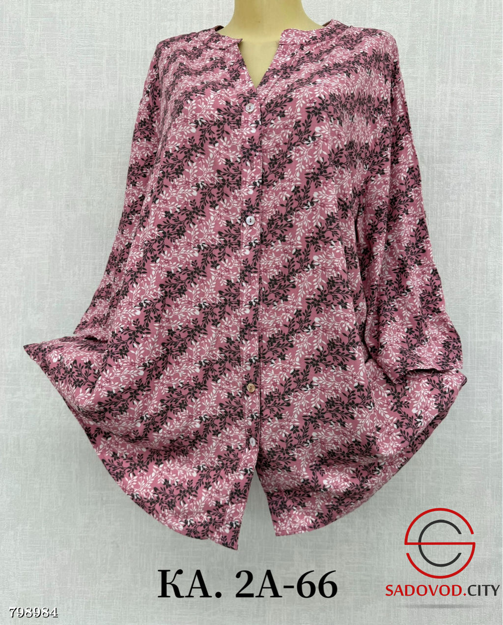 Рубашка из штапеля на пуговицах - Bruno фото 4