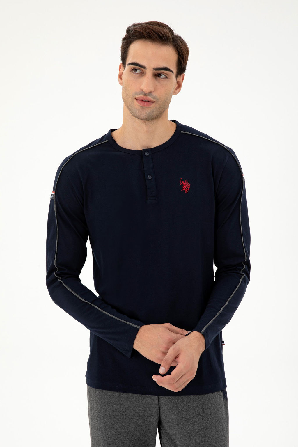 Мужской темно-синий пижамный комплект Неожиданная скидка в корзине - U.s. polo assn фото 3
