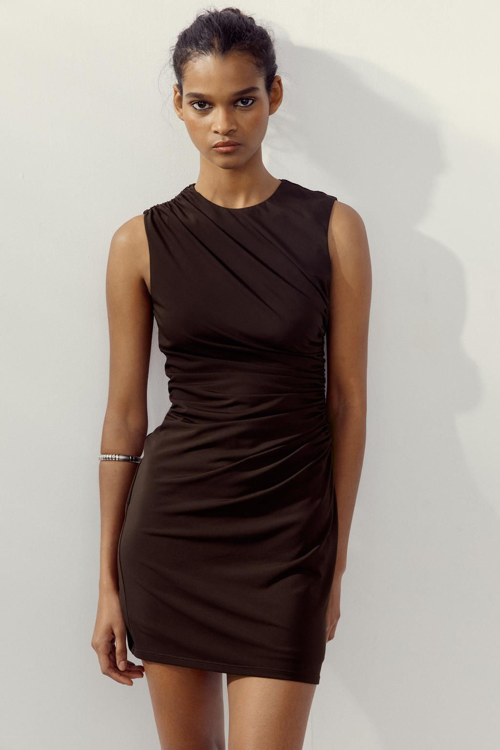 DRAPED SHORT DRESS - Zara фото 3