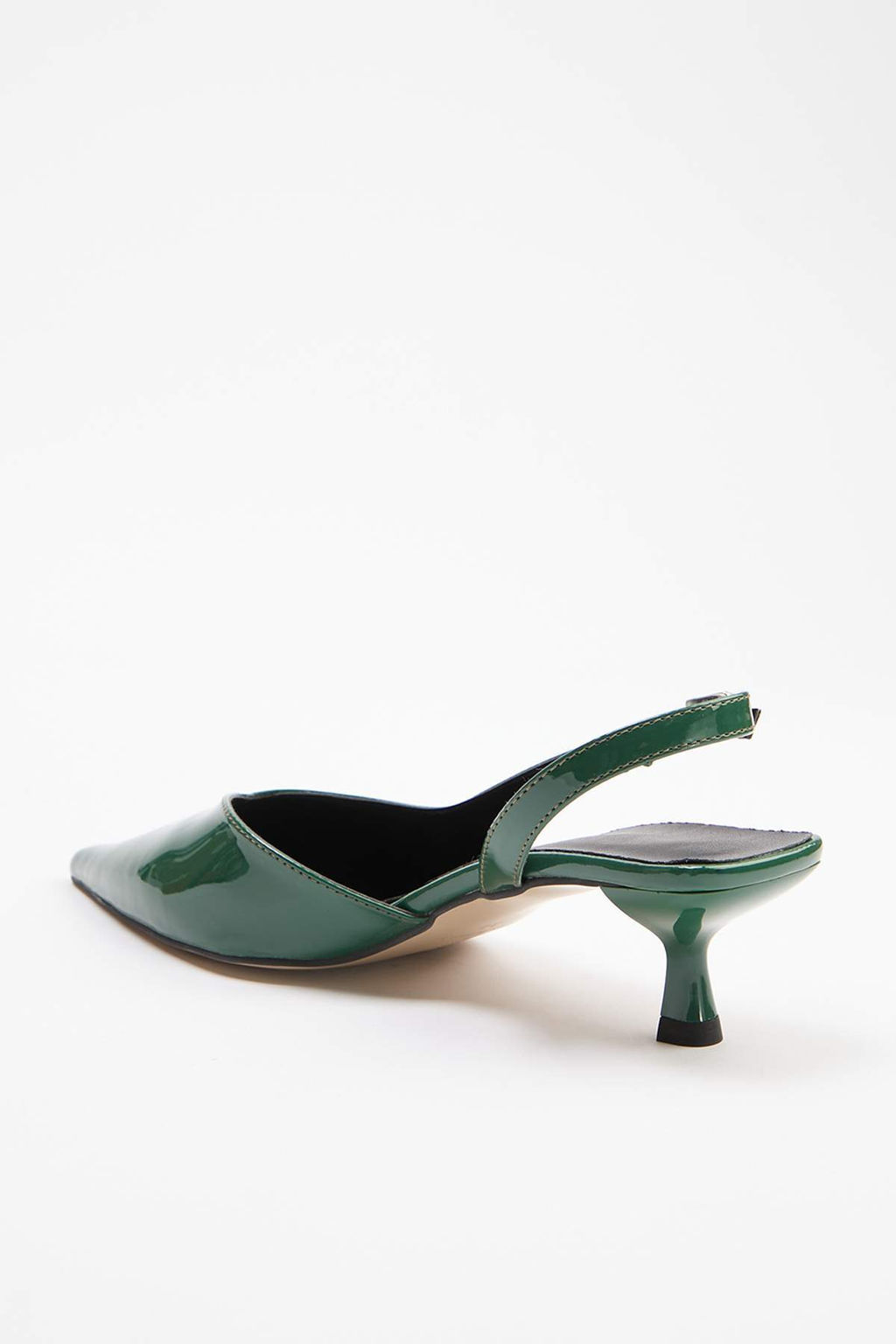 Yesil Rugan 4,5 cm Kad?n Klasik Topuklu Ayakkab? TAKSS26TO00042