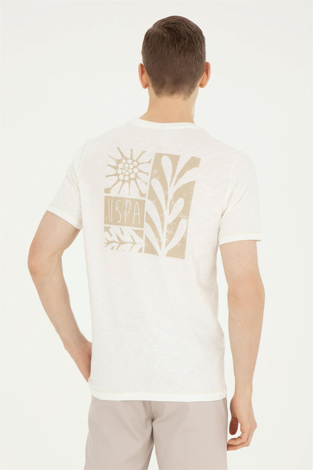 Мужская футболка цвета экрю - U.s. polo assn фото 5