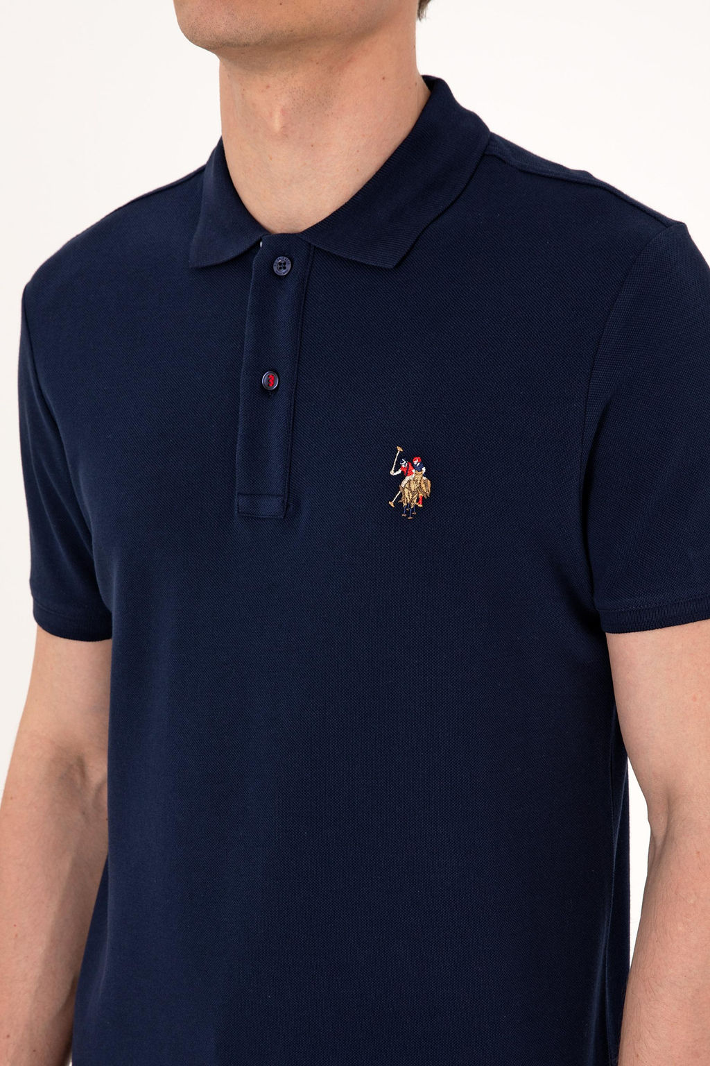 Erkek Slim Fit Polo Yaka Lacivert Basic Ti__rt Sepette S_rpriz _ndirim - U.s. polo assn фото 7