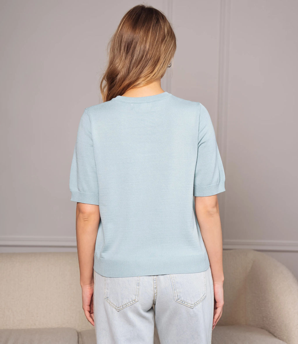 Футболка #ОКТ185001, ментоловый - Dommod фото 3