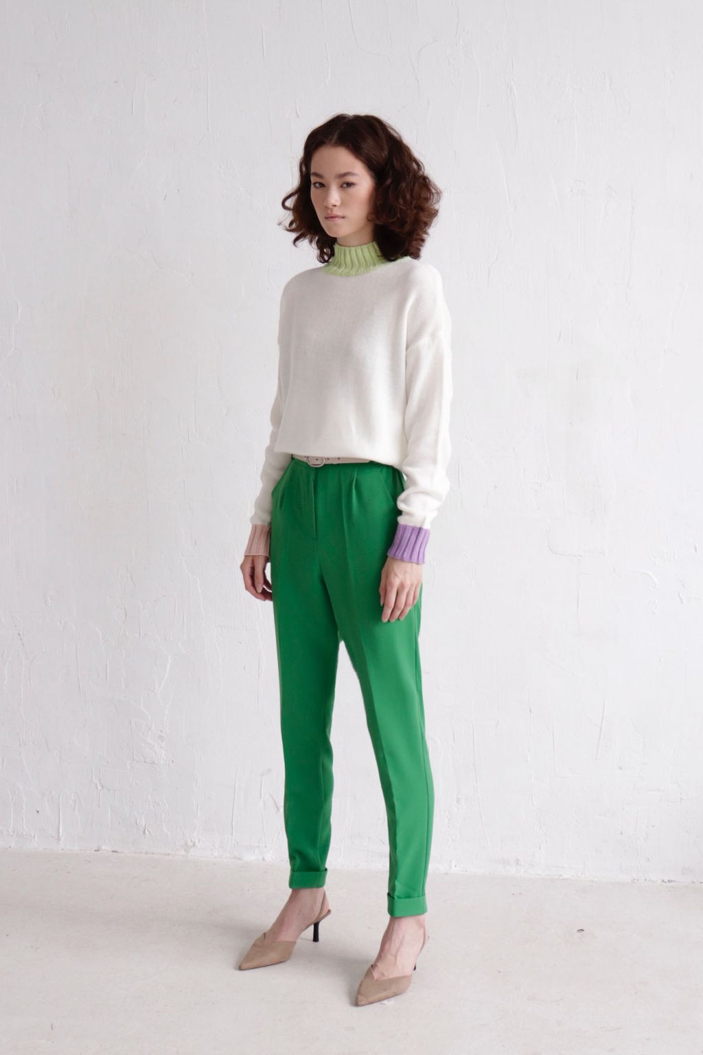 10138 Брюки классические зелёные - Martichelli фото 4