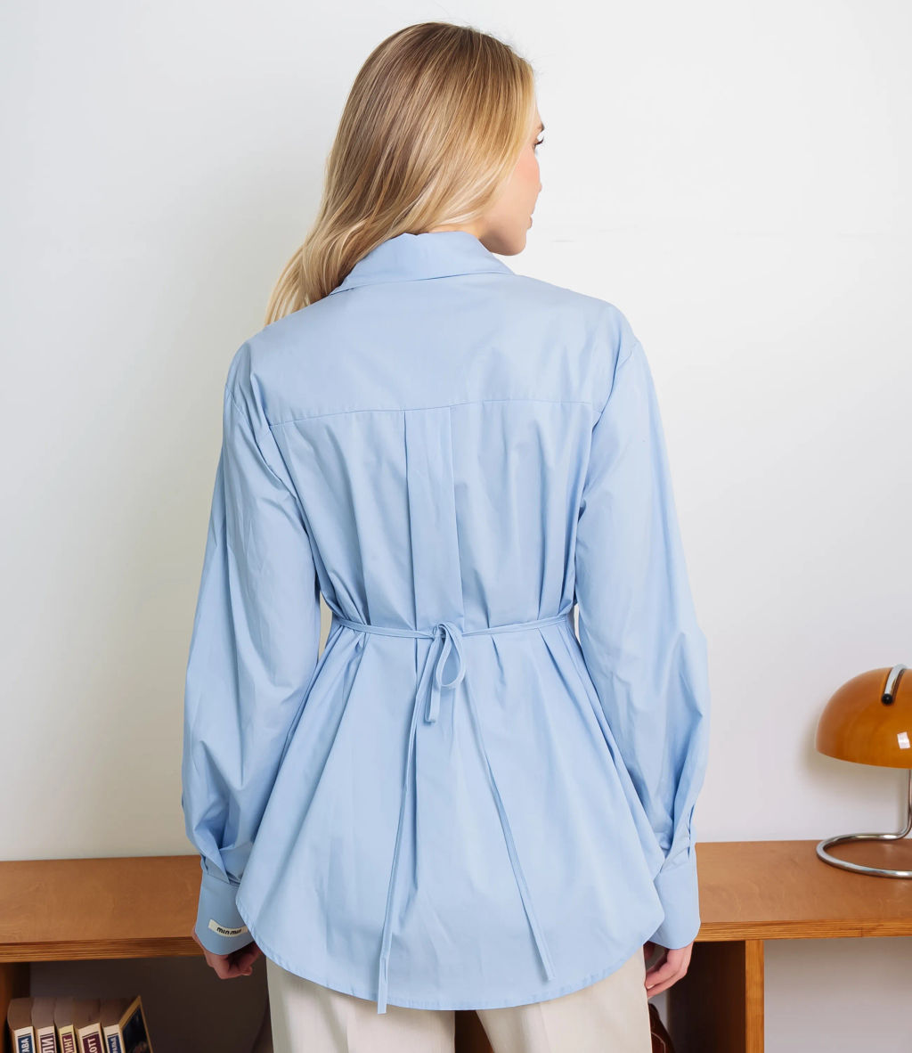 Рубашка #КТ3696, голубой - Dommod фото 3