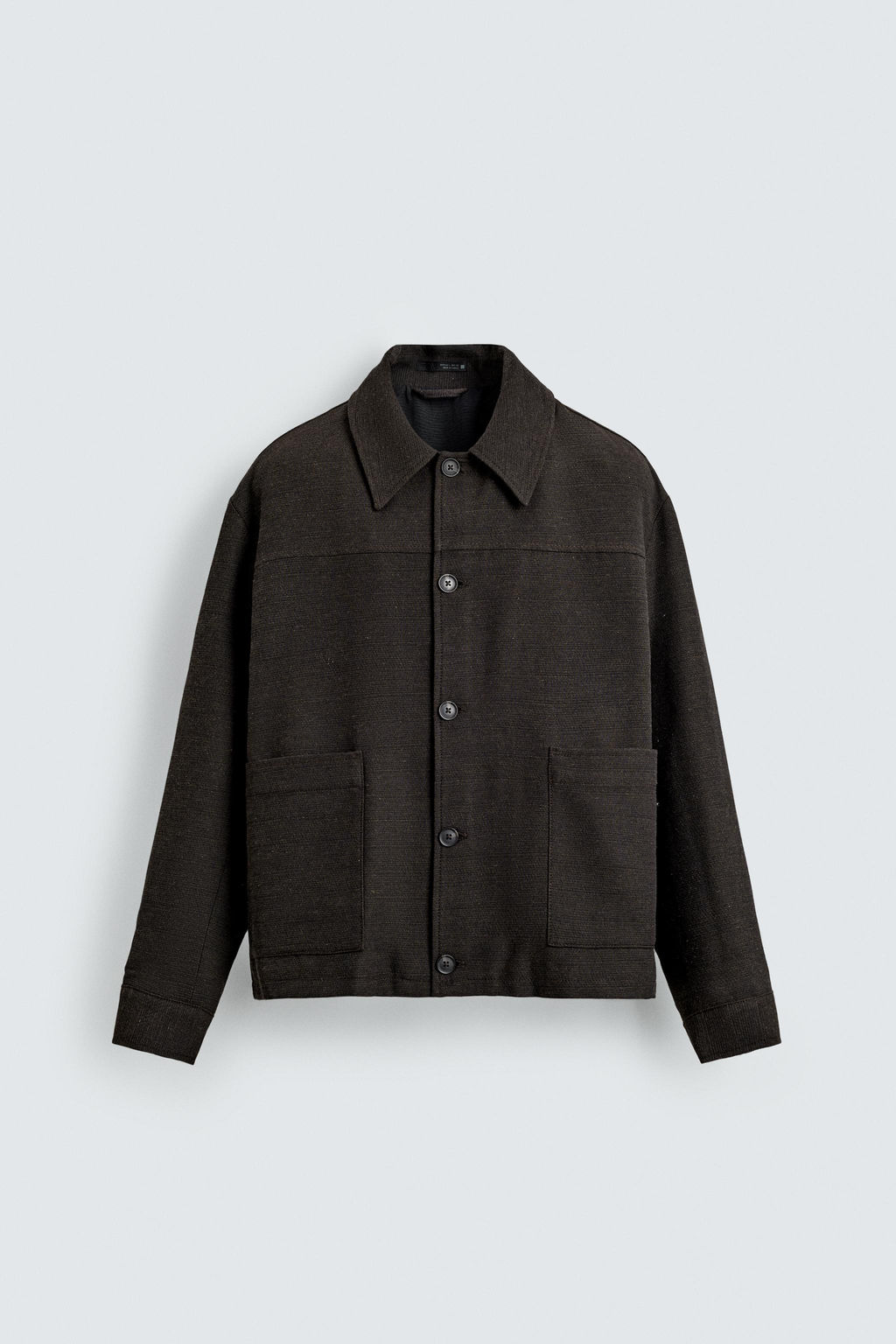 TEXTURED OVERSHIRT WITH POCKETS - Zara фото 6