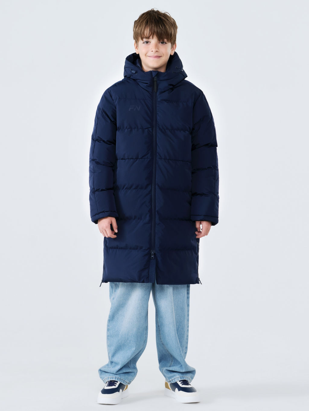 Детский пуховик FN Snowfall Long Kid Dark Blue