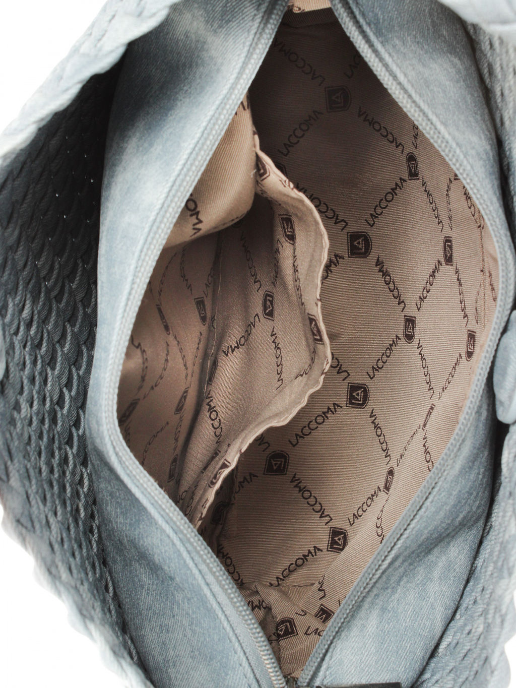 LACCOMA сумка СУ1053-2-винтаж синий эко кожа хлопок  фото 4