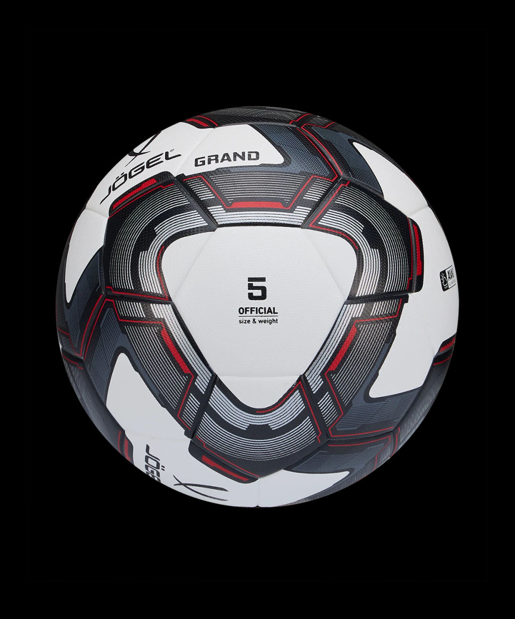Мяч футбольный JOGEL Grand №5, белый  фото 3