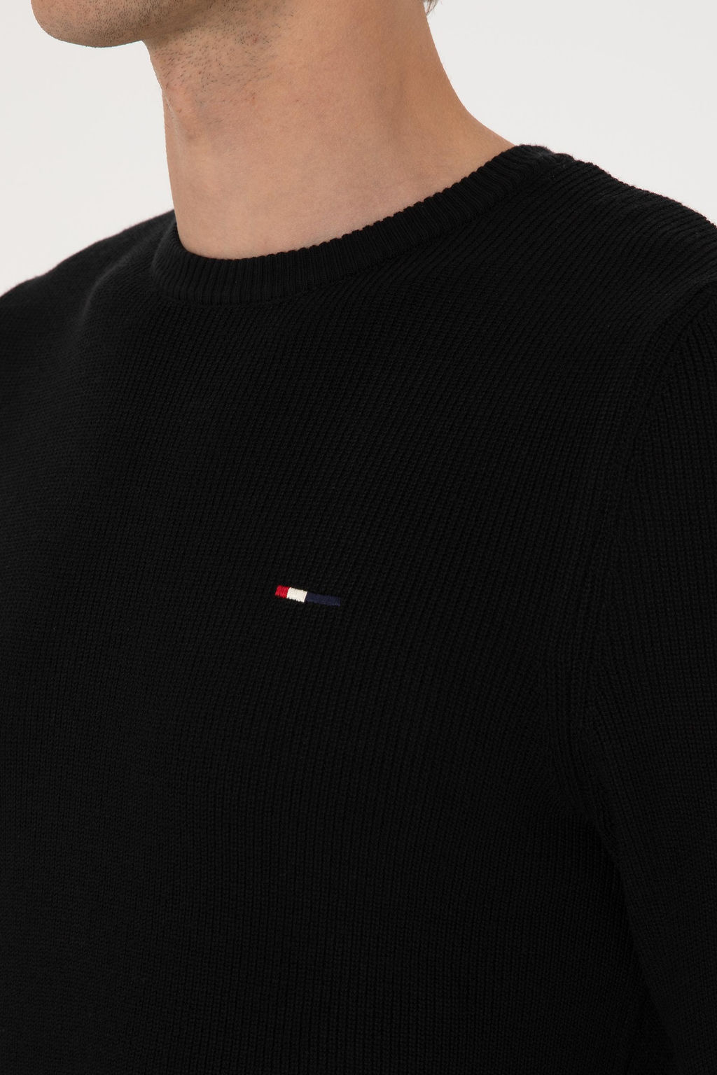 Erkek Slim Fit Bisiklet Yaka Siyah Basic Kazak - U.s. polo assn фото 7