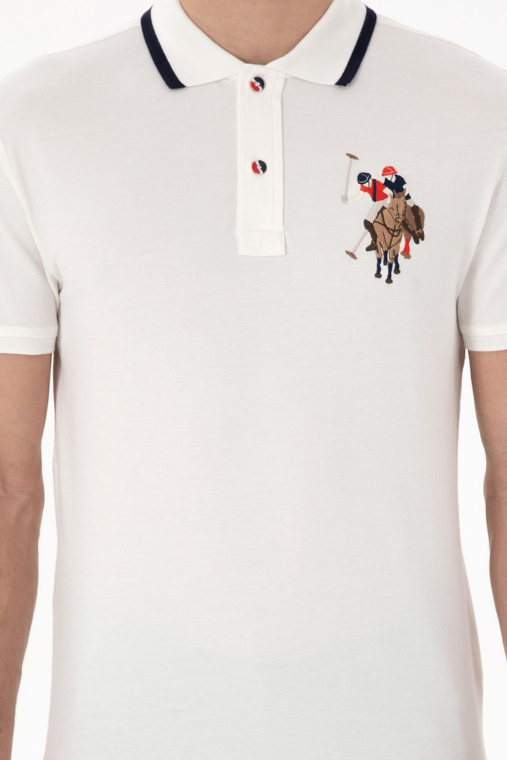 Erkek Slim Fit Polo Yaka Beyaz Basic Ti__rt Sepette S_rpriz _ndirim - U.s. polo assn фото 6