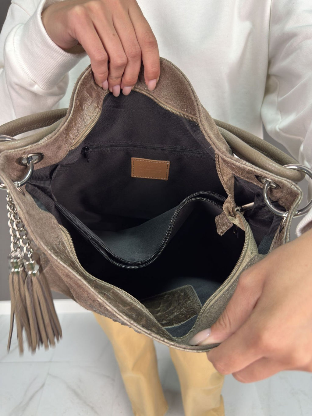 Сумка женская из телячьей кожи