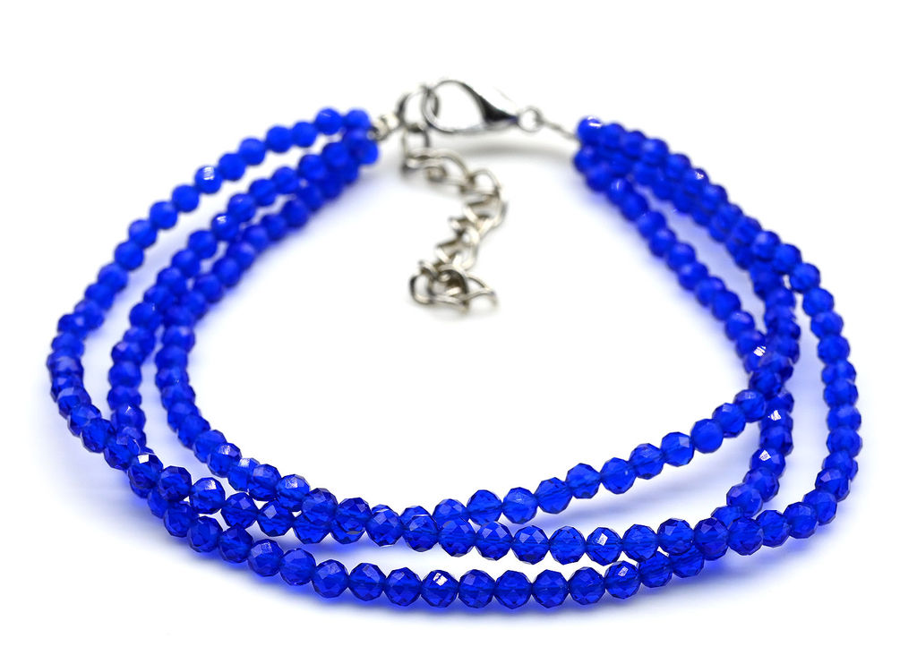 Браслет из циркона 3 нити шарик гр.3мм цв.изумрудный, 19см - Радуга камня фото 8