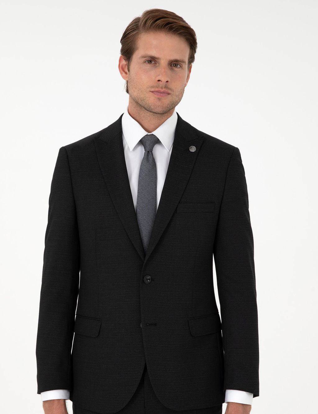 Siyah Ex. Slim Fit Y_nl_ Tak_m Elbise