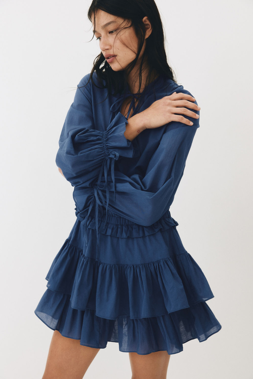 Vestido de algod?n con volantes - H&m фото 2