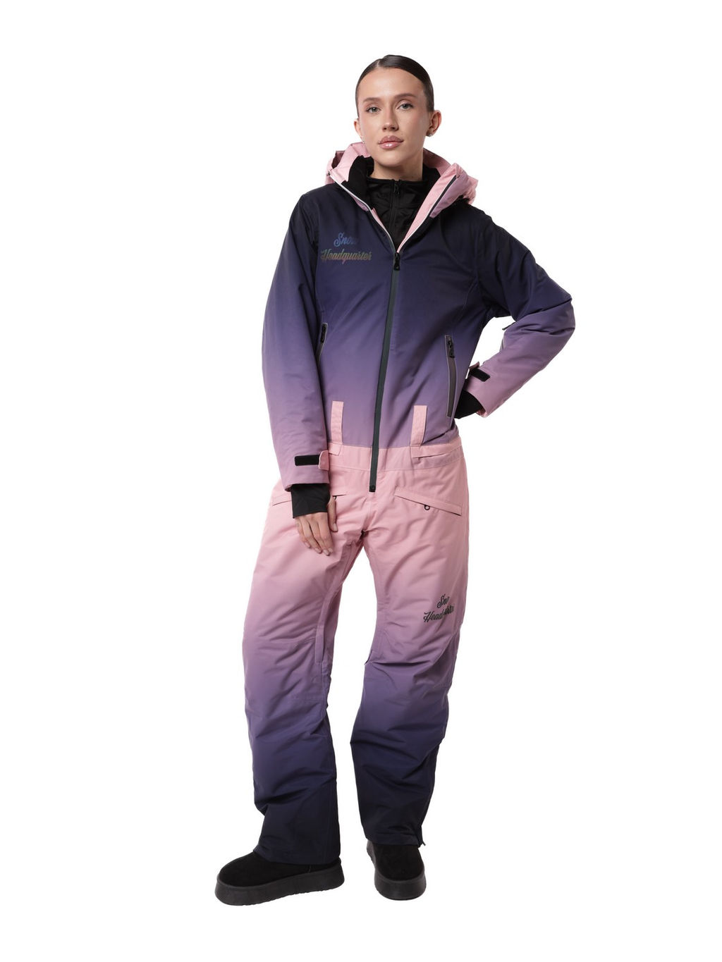 Комбинезон BB-0550 Розово-серый - Snow headquarter фото 36