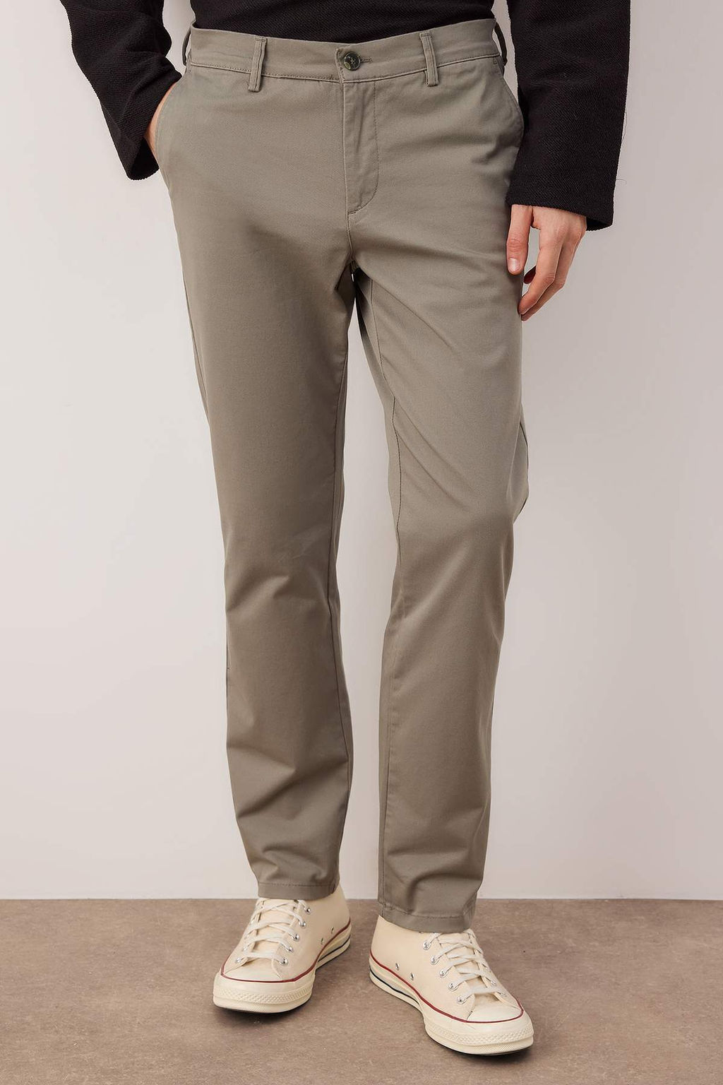 Yesil Erkek Gabardin Dokulu Kumas Pantolon TMNAW26PL00026