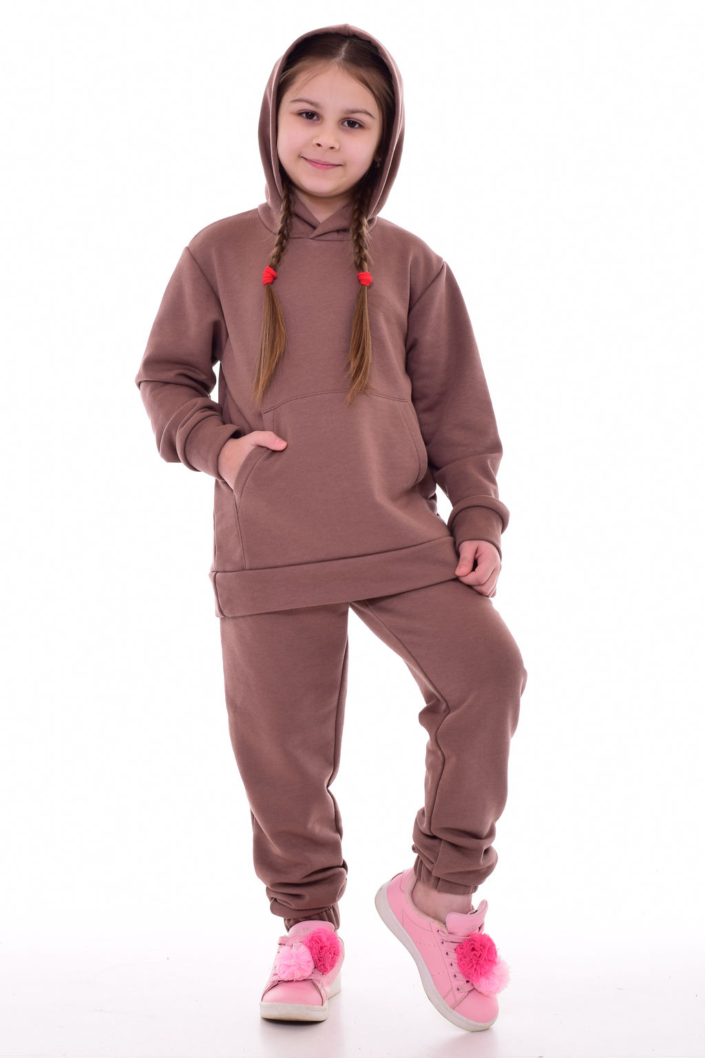 Костюм подростковый с шапкой 12-092в (какао)