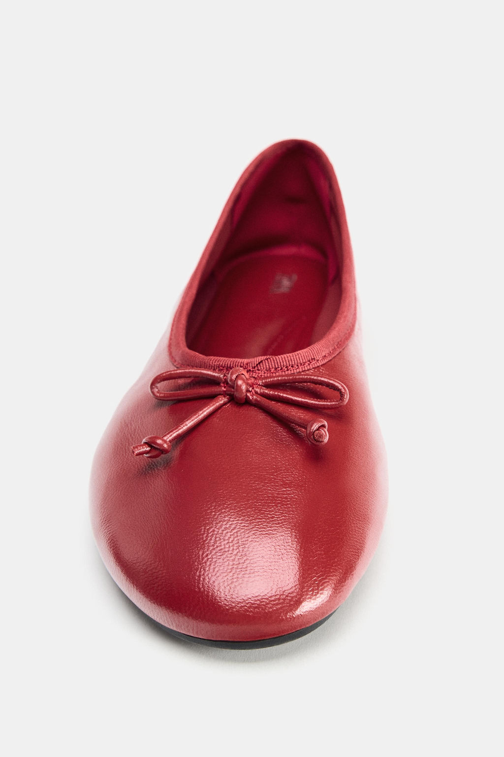 LEATHER BOW BALLET FLATS - Zara фото 11