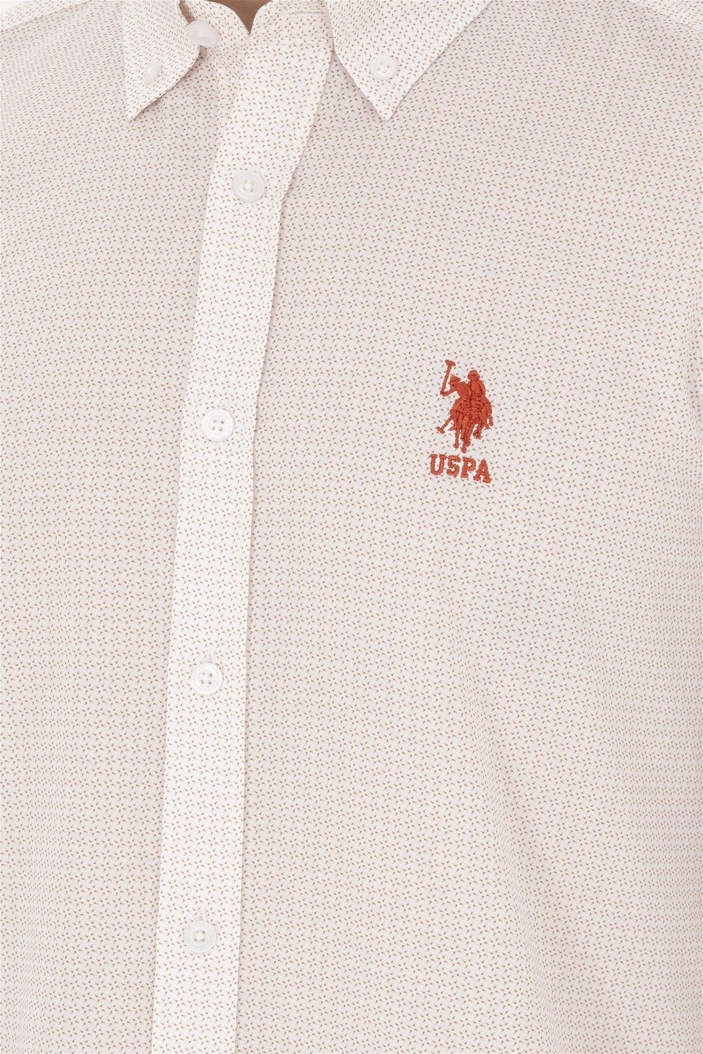 Мужская пудровая рубашка с длинным рукавом - U.s. polo assn фото 7