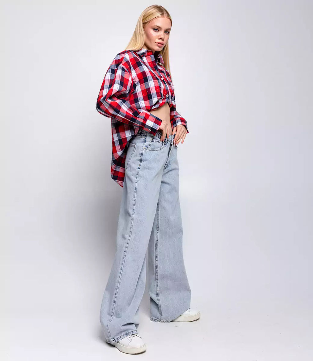 Джинсы #БШ2150, голубой