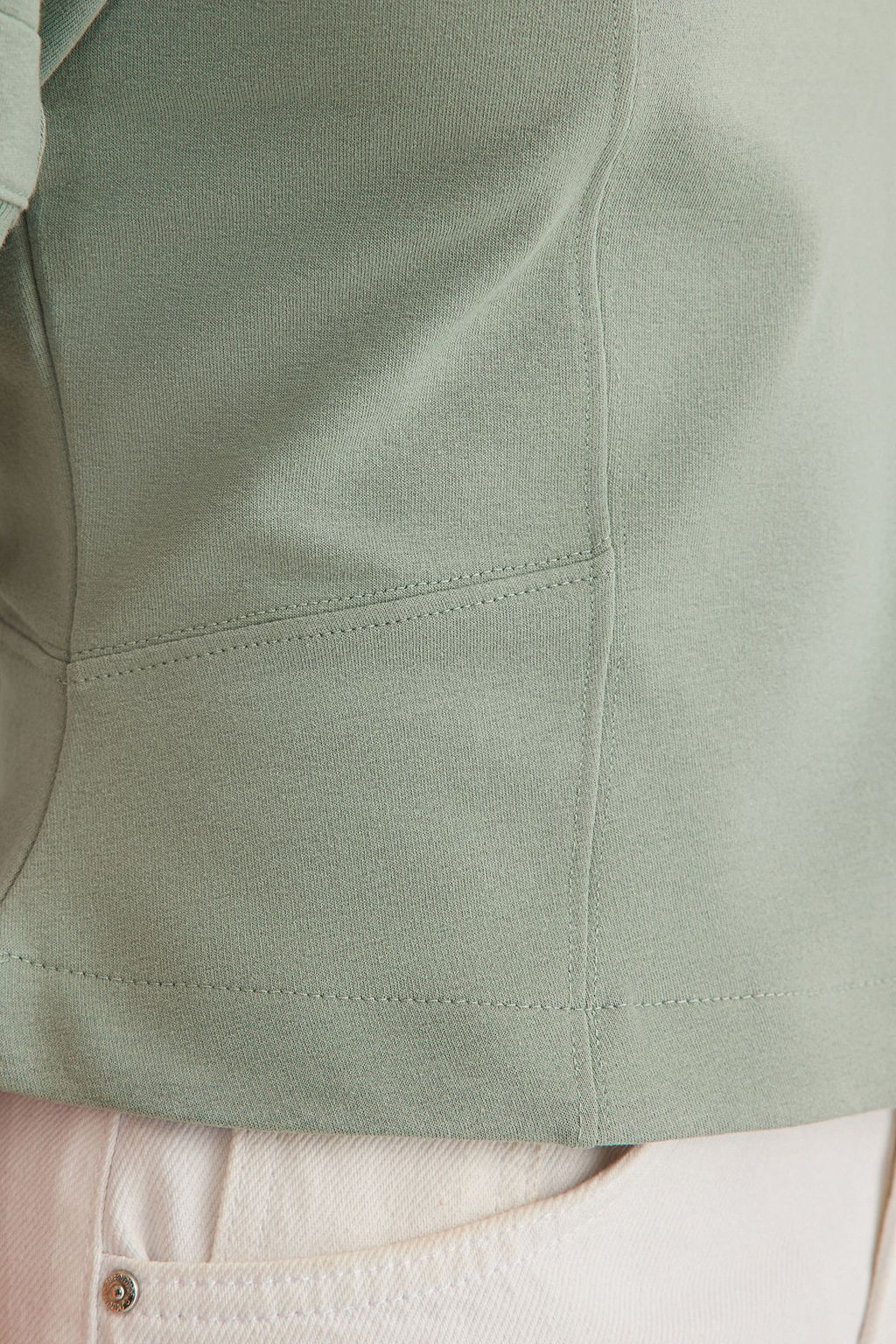 Mint Fitted/Vucuda Oturan Bisiklet Yaka Esnek Orme Bluz TWOSS25BZ00009