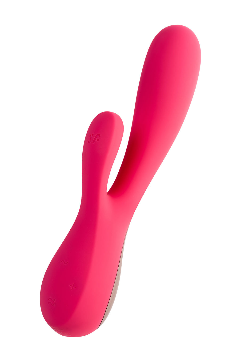 Нереалистичный вибратор Satisfyer Mono Flex, силикон, красный, 20,4 см.