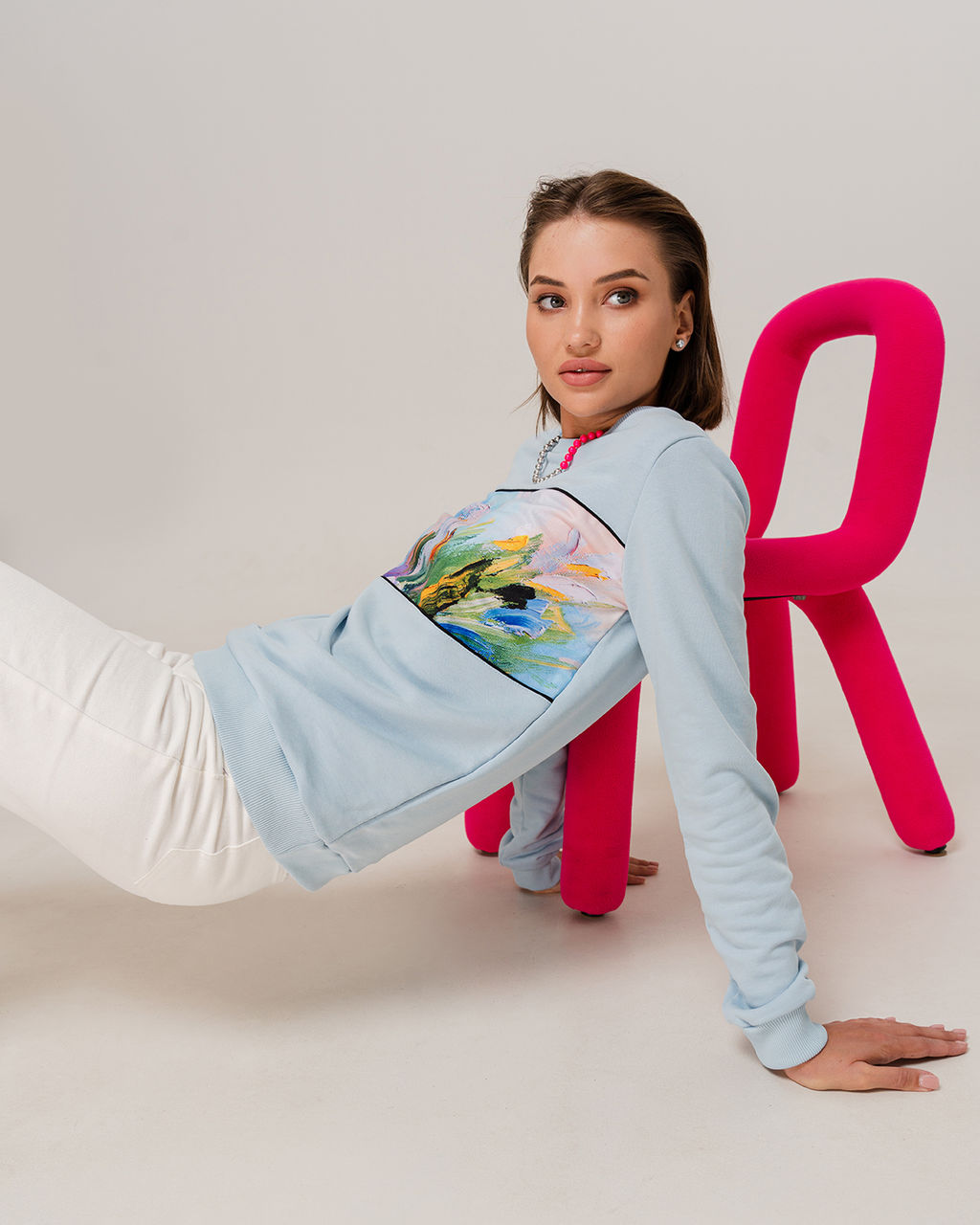Свитшот с горизонтальной вставкой SPP003 - Sahar art lab фото 7