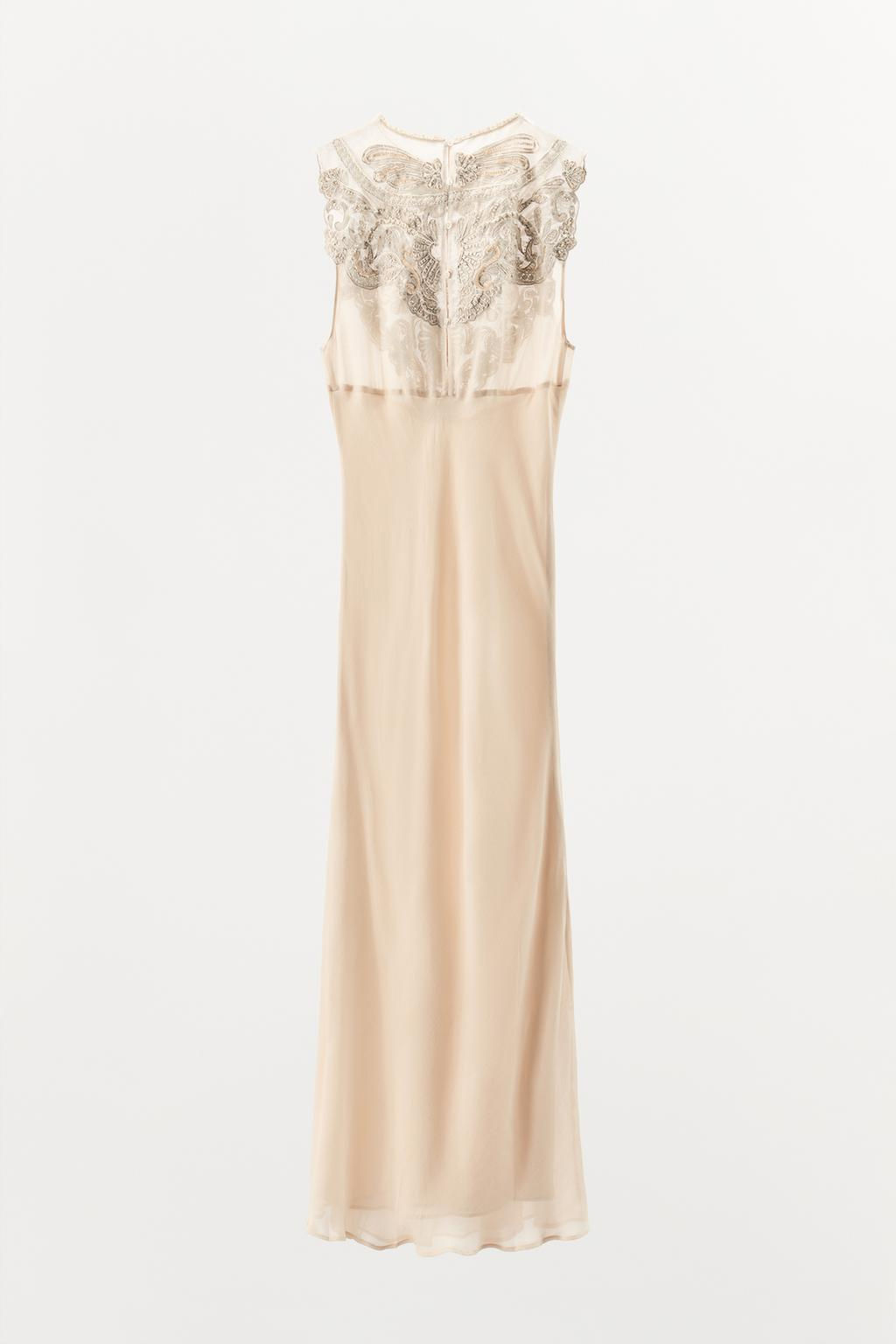 LIMITED EDITION BEADED EMBROIDERED DRESS - Zara фото 7
