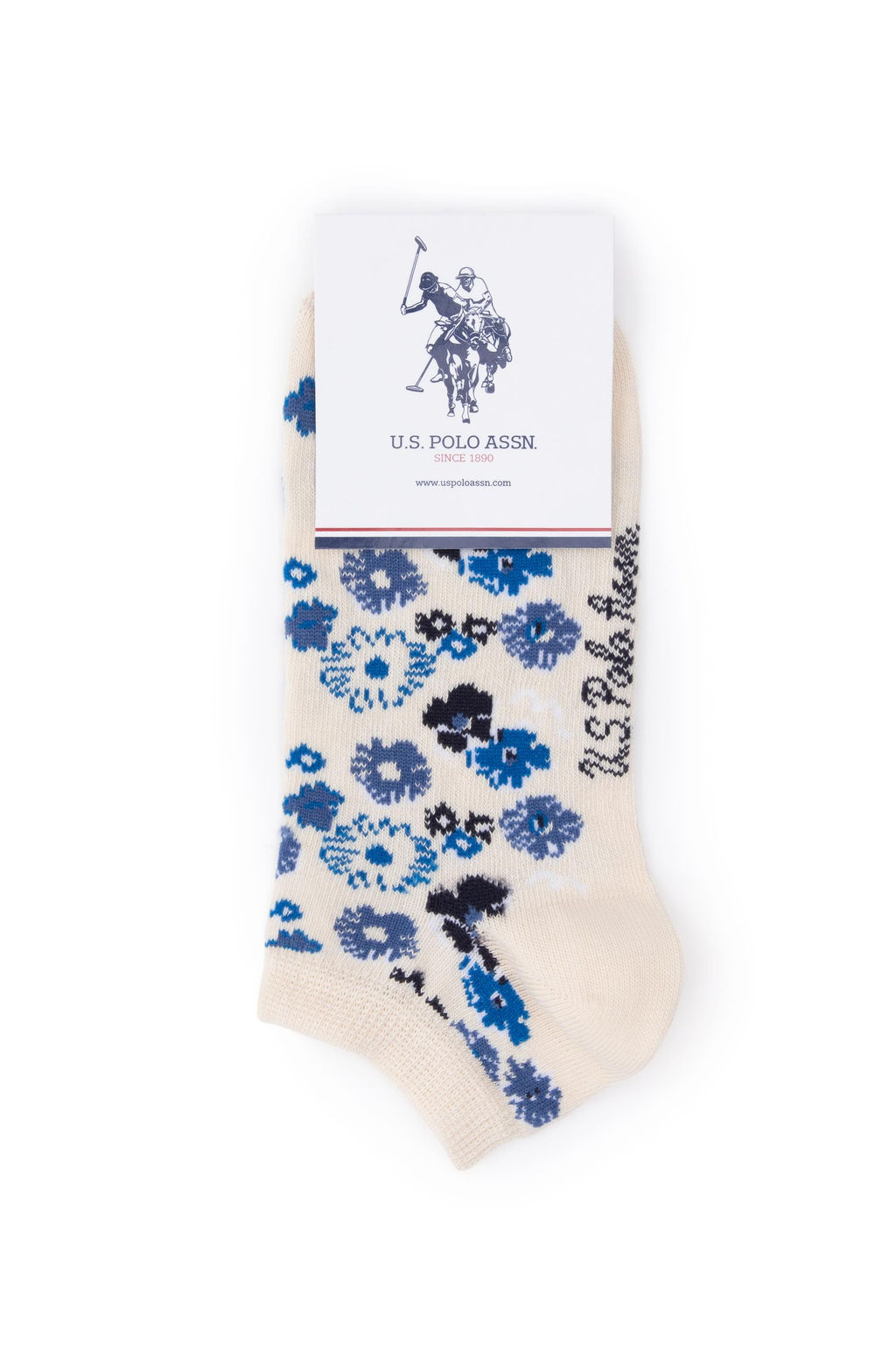 Женские кремовые носки-пинетки из трех предметов Неожиданная скидка в корзине - U.s. polo assn фото 4