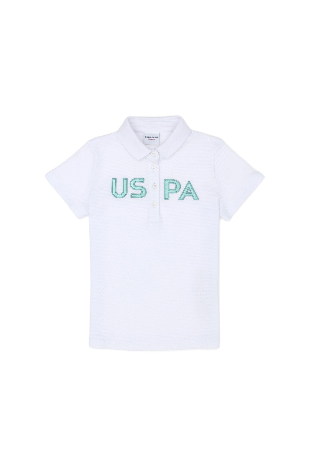 K_z _ocuk Beyaz Polo Yaka Ti__rt