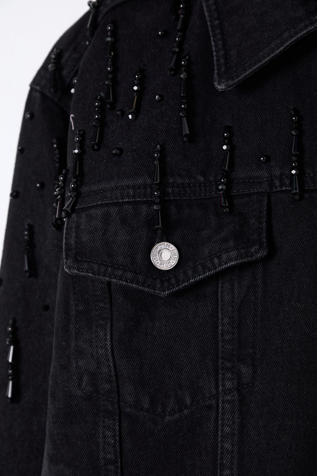 Siyah Tasl? Aksesuar Detayl? Denim Ceket TWOSS25CE00002 - Trendyolmilla фото 7